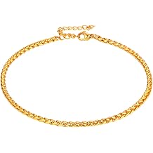 FaithHeart Waterproof Ankle Bracelets for Women, 1/2/3Pcs Non Tarnish Stainless Steel Layered Anklet Set Paperclip Figaro Cuban Link Chain Dainty Summer Beach Jewelry Gift Adjustable Size