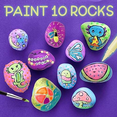image for Creativity for Kids Glow in the Dark Rock Painting Kit: Crafts for Kid