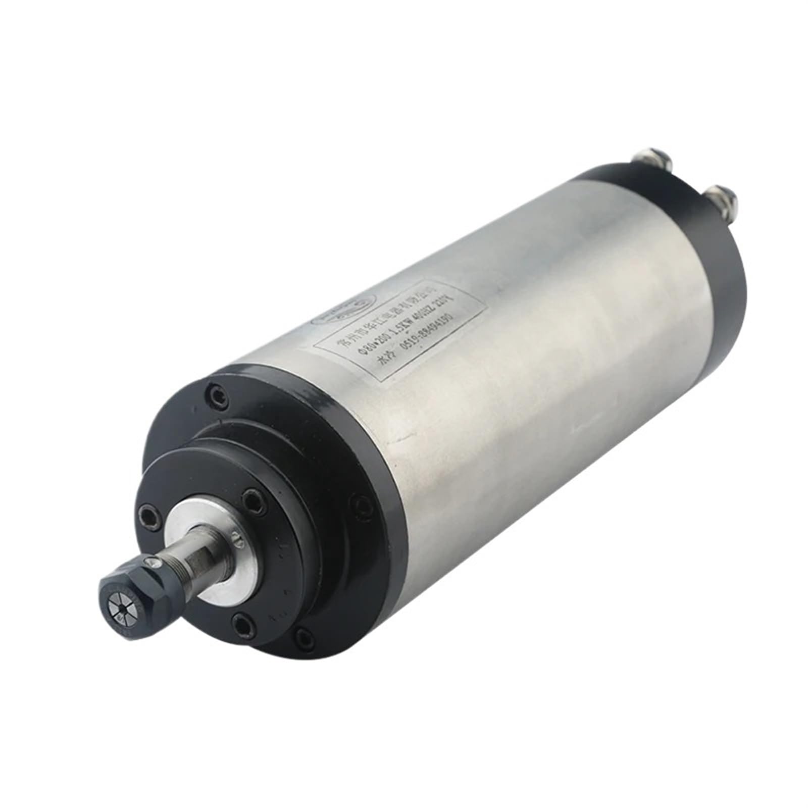 Spindle motor ER11 Spindle 1.5KW Water-Cooled 220V 380V ER11 Collet 4 Bearings Spindle Motor Milling Machine Woodworking(DC380V,1.5kw ER11)