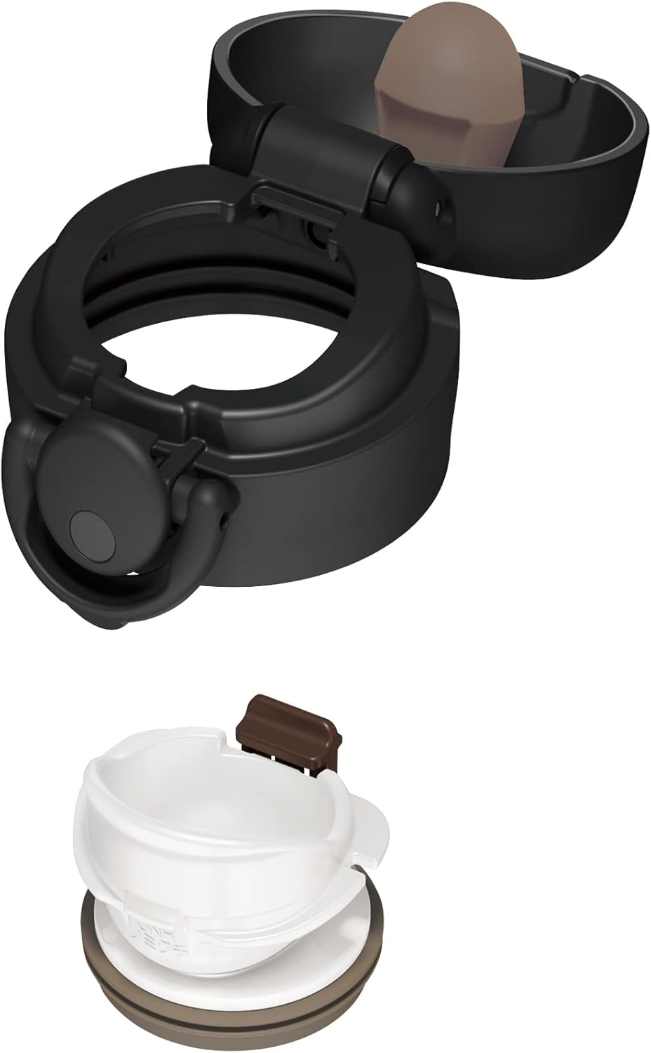 Thermos JNR-502LTD BK-G Vacuum Insulated Portable Mug, 16.9 fl oz (500 ml), Black Gradient, Easy to Clean, Lightweight Type, One-touch Opening, Stainless Steel Bottle, Hot and Cold Retention