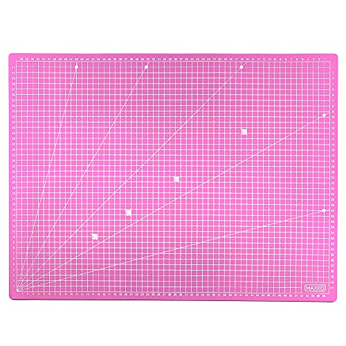 MAXKO Tapis de Découpe - Tapis de Decoupe Autocicatrisant A1 90 x 60 cm pour Couture Patchwork Maquette - Plaque de Coupe Double Face pour Bureau avec Grille...