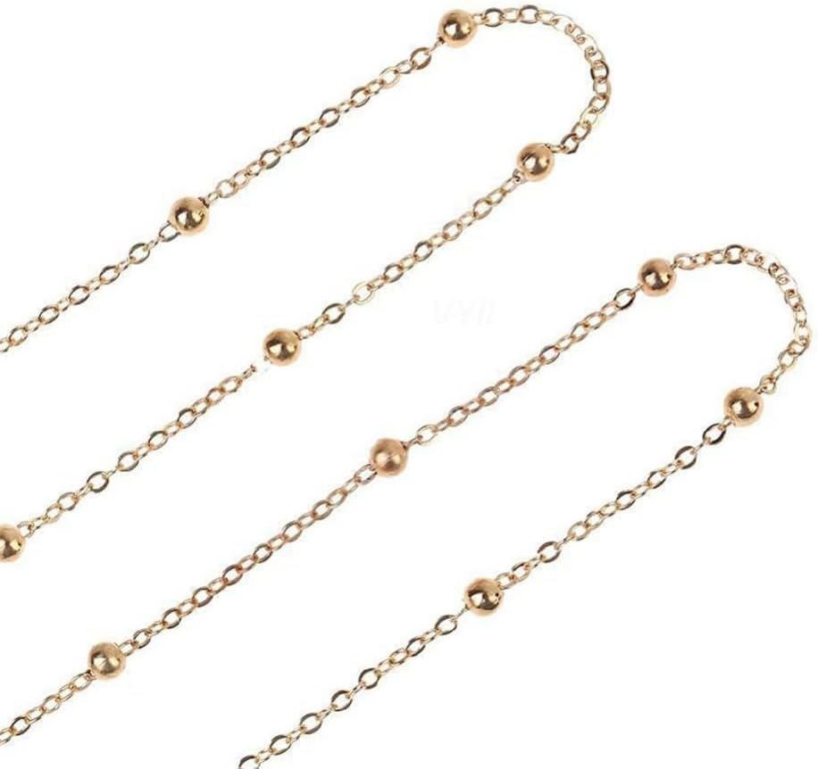 Metal Glasses Chain Eyeglass Lanyard Anti-Lost Pearl Vintage(D)