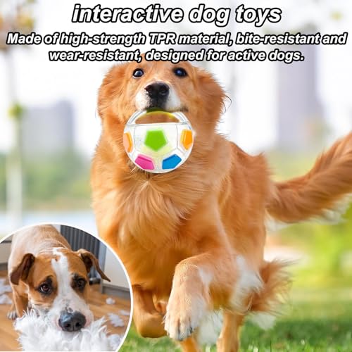 The Mellow Dog Calming Ball, Hundespielzeug Unzerstörbar, Anti Stress Ball Hund, Hundeball mit Handle, Interaktives Hundespielzeug Ba-ll, Antistressball für kleine, mittelgroße und große Hunde Blue)