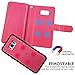 Galaxy S8 Plus Cases,Magnetic Detachable Lanyard Wallet Case with [8 Card Slots+1 Photo Window][Kickstand] for Galaxy S8 Plus-6.2 inch, CASEOWL 2 in 1 Premium Leather Removable TPU Case(Hot Pink)