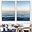 signwin 2 Piece Framed Canvas Wall Art Coastal Beach Canvas Prints Home Artwork Decoration for Living Room,Bedroom - 16"x24"x2 Panels