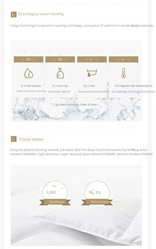 Miniatura 5 de Edredón de cama transpirable blanco 90% plumón de pato blanco cálido individual doble núcleo cómodo algodón tela de alta densidad suave