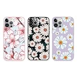 Pnakqil 3 Piezas Funda para Samsung Galaxy Note 10 Lite A81 4G 6.7' Silicona Anti Choque Arañazos Cover, Mate Cubierta Movil con Aesthetic Dibujos,Protector Case para Samsung Note 10 Lite 4G,Floral4