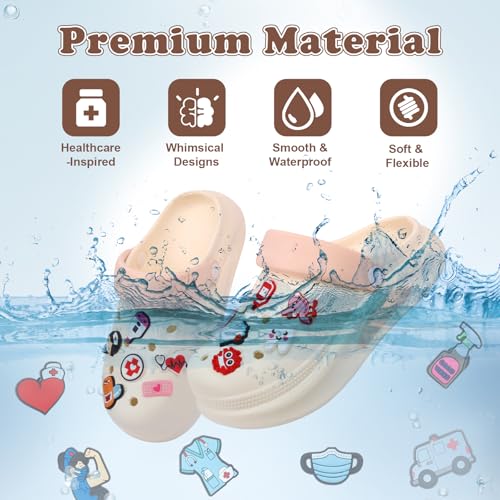 43Stks Medizinische Schuhanhänger, Lustiges Krankenschwester Schuh Charms, DIY Arzt Schuh Anstecker aus PVC, Dekorative Medizinischem Schuh Dekoration Partygeschenke, Cartoon Schuhdekor für Clogs