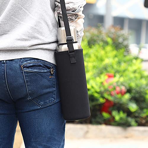 1000/1500ML roestvrijstalen thermoskan, herbruikbare waterfles, lekvrije siliconen handgreep voor buitensporten kamperen… - Image 4