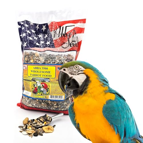 ABBA 3500 Wholesome Parrot Food, Seed Mix, Nuts, Fruits, Veggies, Vitamins - 5 lbs