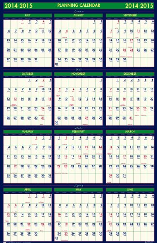 House Of Doolittle HOD390-15 Four Seasons Reversible 18 Month Wall Planner 24 X 37 Inches 18 Months July 2014 To December 2015 Recycled Materials cover