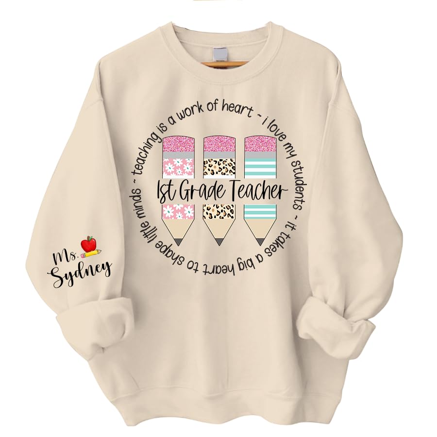 NAZENTI Personalized Teacher Shirts, Valentine & Women's Teacher Gifts