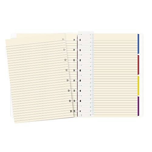 Filofax Refillable Impressions Notebook, A5 (8.25" X 5") Pink And White - 112 Cream Moveable Pages - Index, Pocket And Page Marker (B115040U) #TOP2