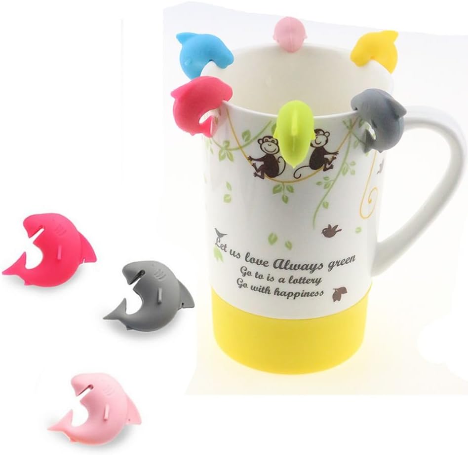 MAXGOODS Shark Shape Silicone Tea Bag Holder Cup Mug Candy
