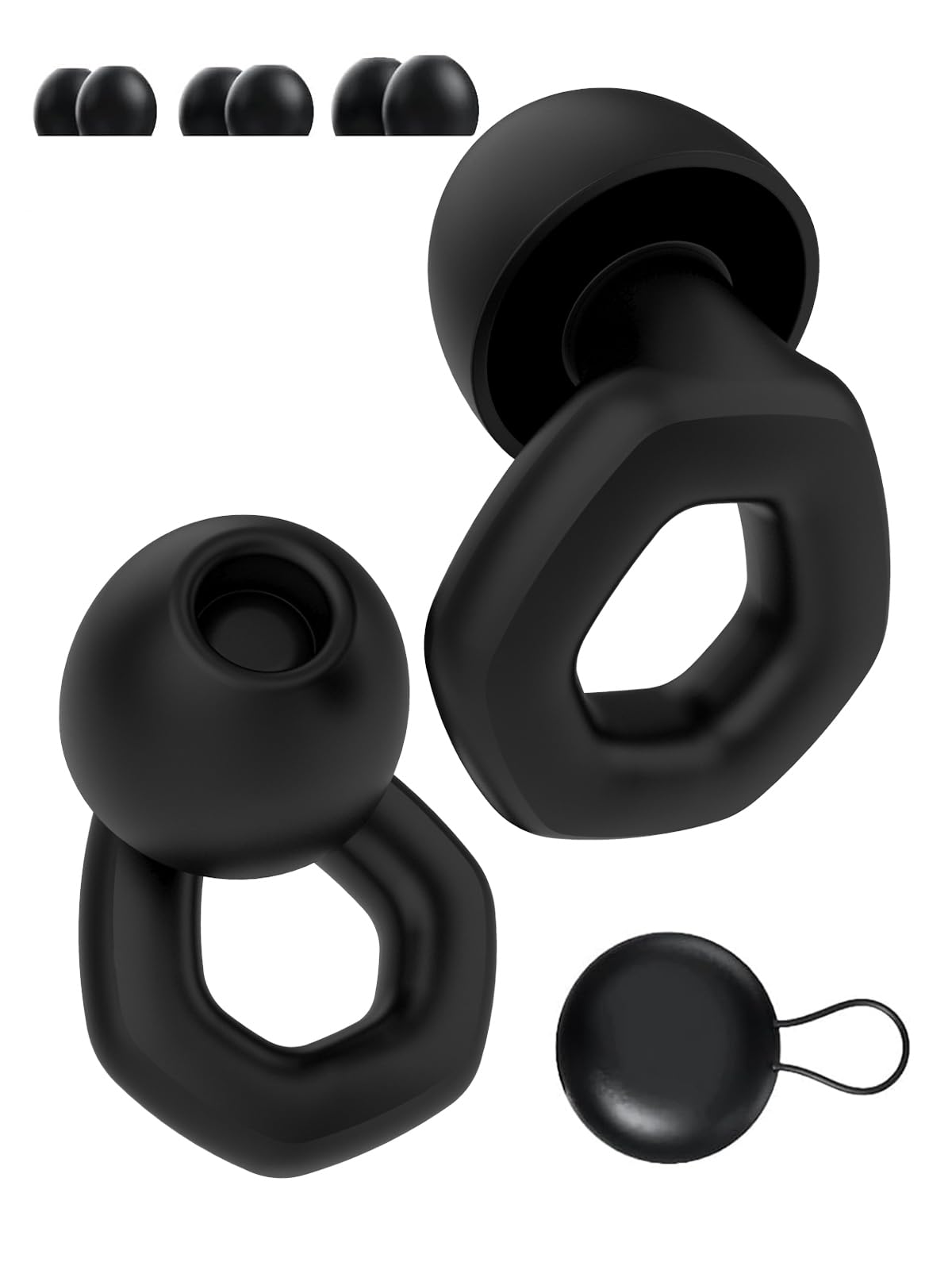 Ear Plugs for Sleeping 25dB-30dB Noise Cancelling Ear Plugs for Concert, Work, Travel, Focus & Noise Sensitivity Silicone Hearing Protection Earplugs with 6 Ear Tips Reusable Noise Reduction Ear Plug