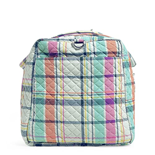 Vera Bradley Women's Cotton Large Travel Duffel Bag, Pastel Plaid - Recycled Cotton, One Size #TOP30