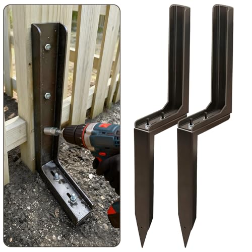 K.D STONEDGE Pack of 2 Adjustable Fence Post Repair Kit