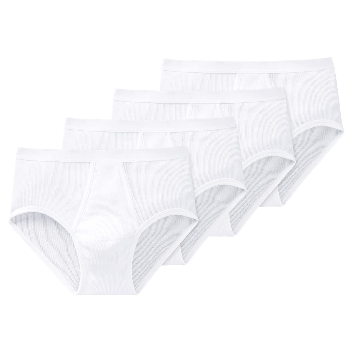 Schiesser 4er Spar-Pack Original Classics Doppelripp Sport-Slip Unterhose mit Eingriff - Baumwolle - 005052