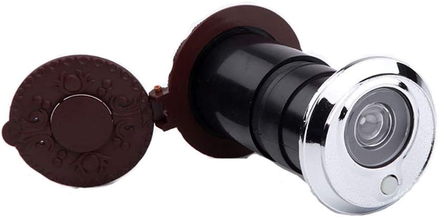 European-Style Door Viewer with Back Cover, Anti-Peeping, Anti-dust Peephole, 180-degree Wide Angle, Protecting Family Privacy (Color : Silver-white-45-75MM)