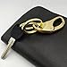 Solid Brass Carabiner Key Chain Rings Crescent Shaped Clasp Hook for Home and Car Keys