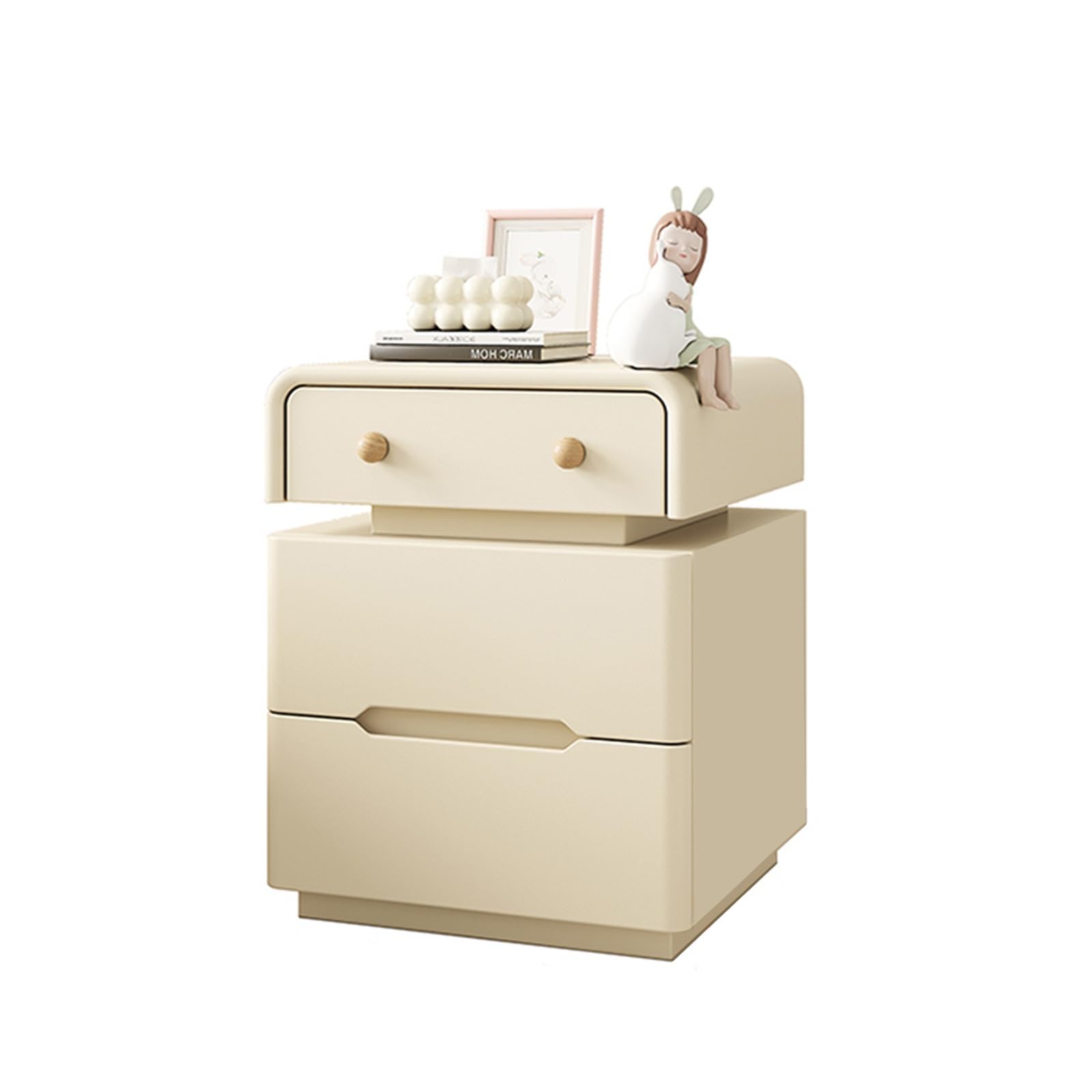 Table de chevet en bois à grande capacité de rangement