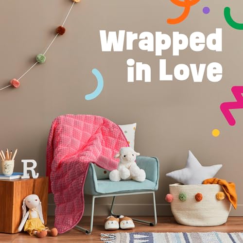 5lb Child's Weighted Blanket - Kids Weighted Blanket 5 Pounds (36" x 48") - Cute Dotted Texture Sensory Blanket - 5 lbs Weight Blanket for Kids Ages 4 to 7 - Machine Washable, Travel Friendly (Pink) - Image 7