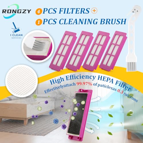 RongZy 20PCS Zubehör für Eureka J15 Pro Ultra Roboter Staubsauger Ersatzteile mit 1 Hauptbürste, 4 Seitenbürsten, 4 Staubbeutel, 6 Mopp, 4 HEPA Filter, 1 Reinigung Bürste Replace Tools