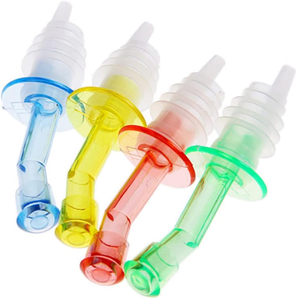 MAGICLULU 12pcs Alcohol Bottle Pourers Wine Aerator Stopper Sturdy Easy to Use Random Color