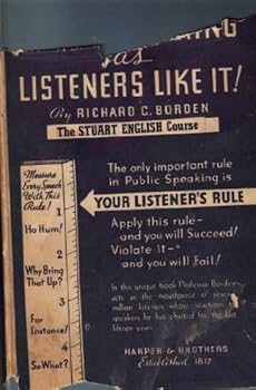 Hardcover Public speaking--as listeners like it! Book