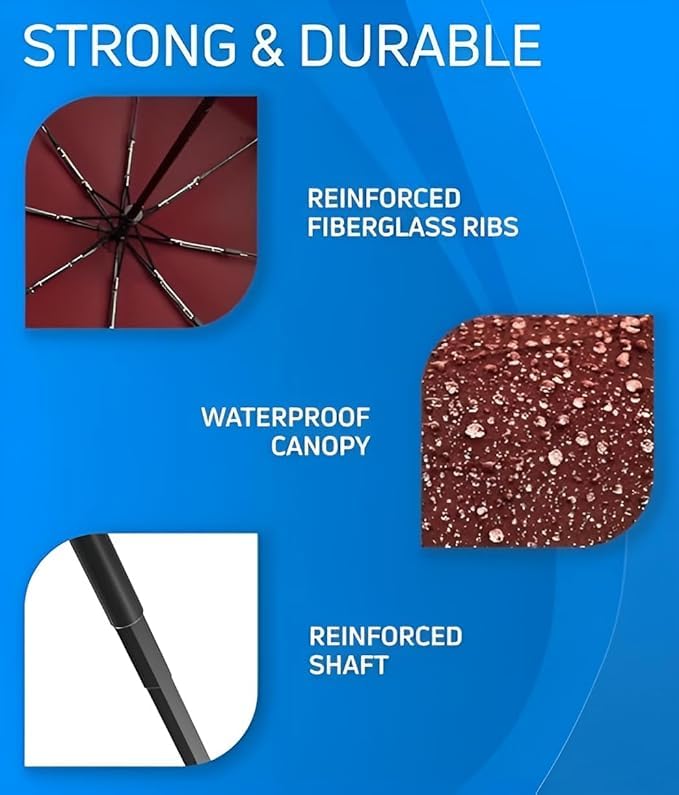 Image of SKYTONE Umbrella, Strong Compact & Easy Auto Open /Close For Sun-Wind and Rain UV Large Size Windproof Foldable For Men Women Kids Boys Girls