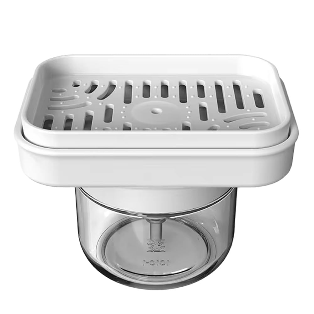 CTRLZS Dispenser with Easy Press Pump Sponge Holder and Detergent Box for Efficient Kitchen Cleaning