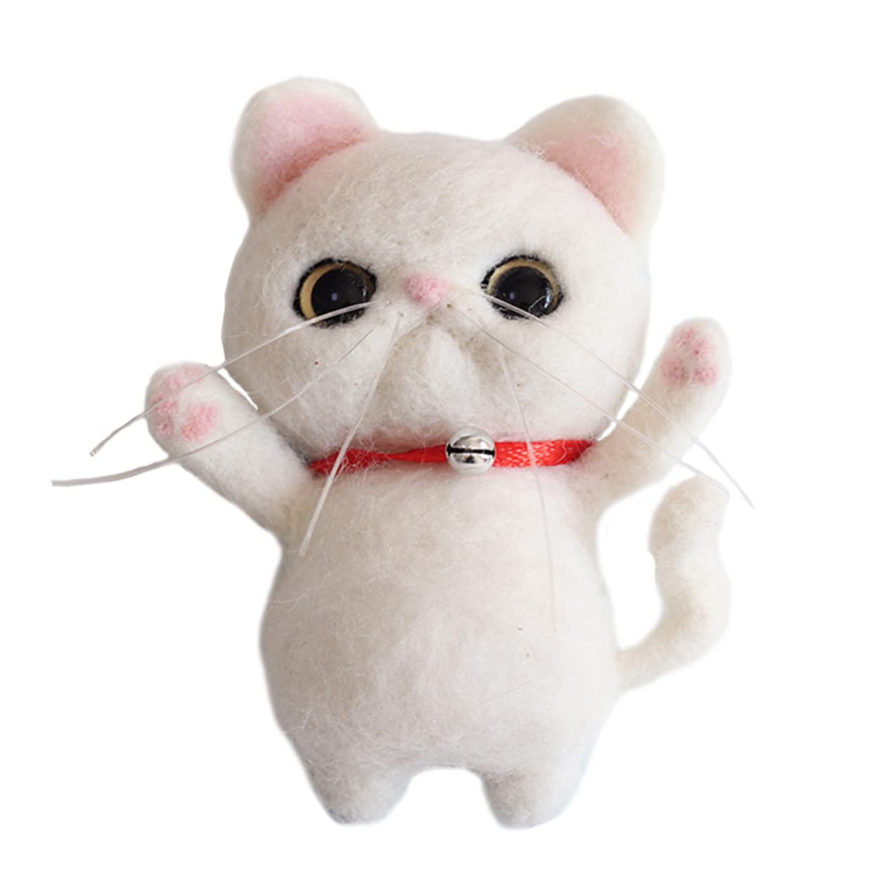 LIFKOME 1Set DIY Wool Felting Kit of Needlework Accessories for Creating Adorable Cat Figures for Beginners and Families Engaging and Fun Crafting Experience