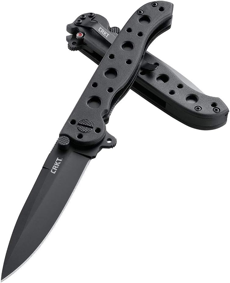 CRKT M16-01KZ Folding Knife with Liner Lock: Stainless Steel Plain Edge Blade, Glass-Reinforced Nylon Handle, Pocket Clip, M16-01KZ