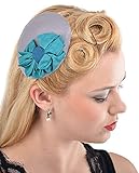 Durchmesser ca. 12cm Unbekannt Damen Pillbox Hut Anna Vintage Retro Schleife Haarschmuck Durchmesser ca. 12cm