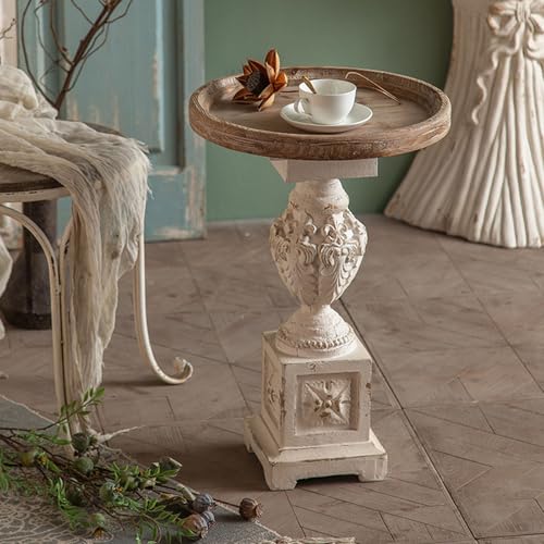 Table d'appoint ronde en bois compacte pour optimiser les petits espaces du salon - 3