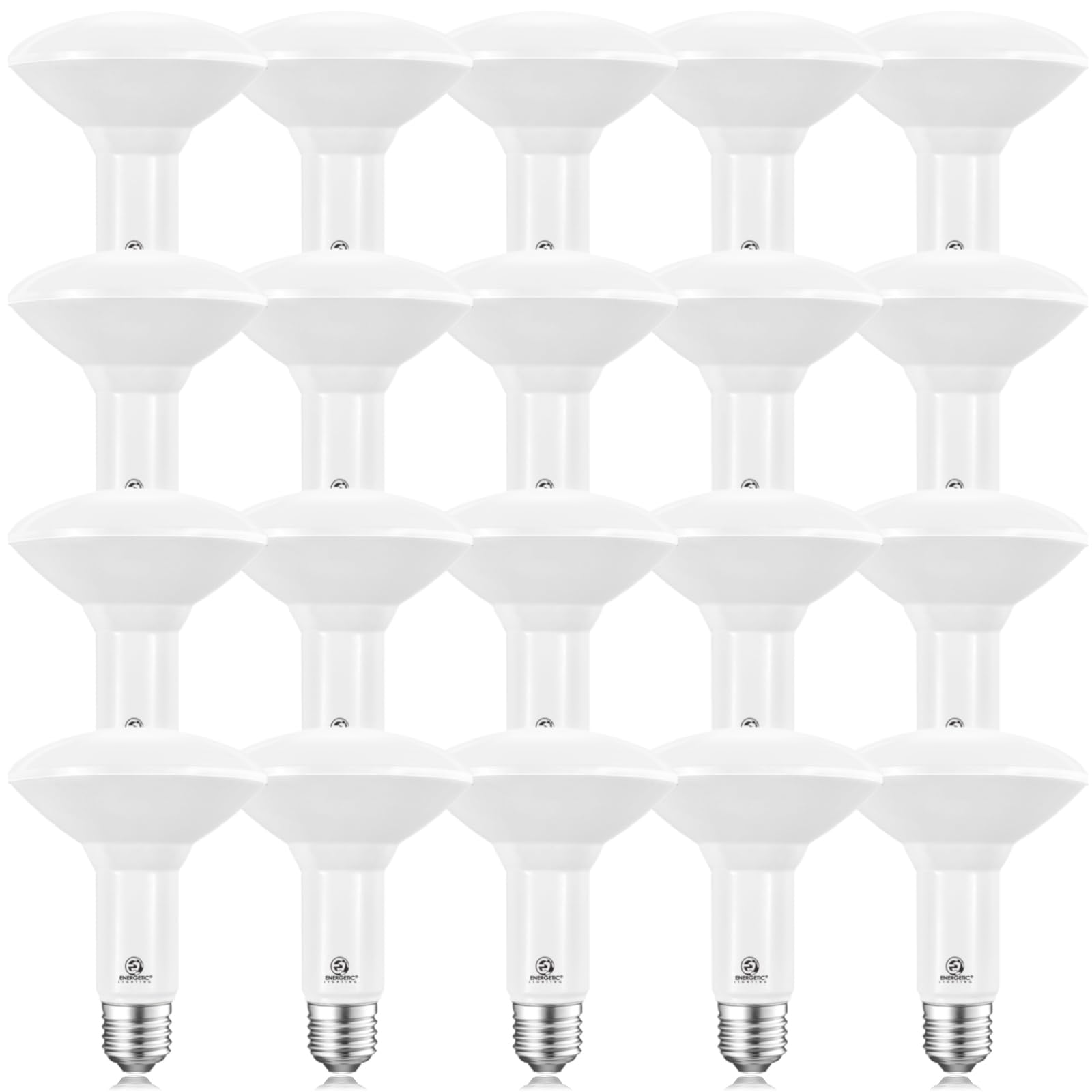 Energetic LED BR30 Flood Light Bulbs Indoor, Daylight 5000K, Dimmable, 65 Watts Recessed Light Bulbs for Cans, 650 Lumen, ETL Listed, 20 Pack