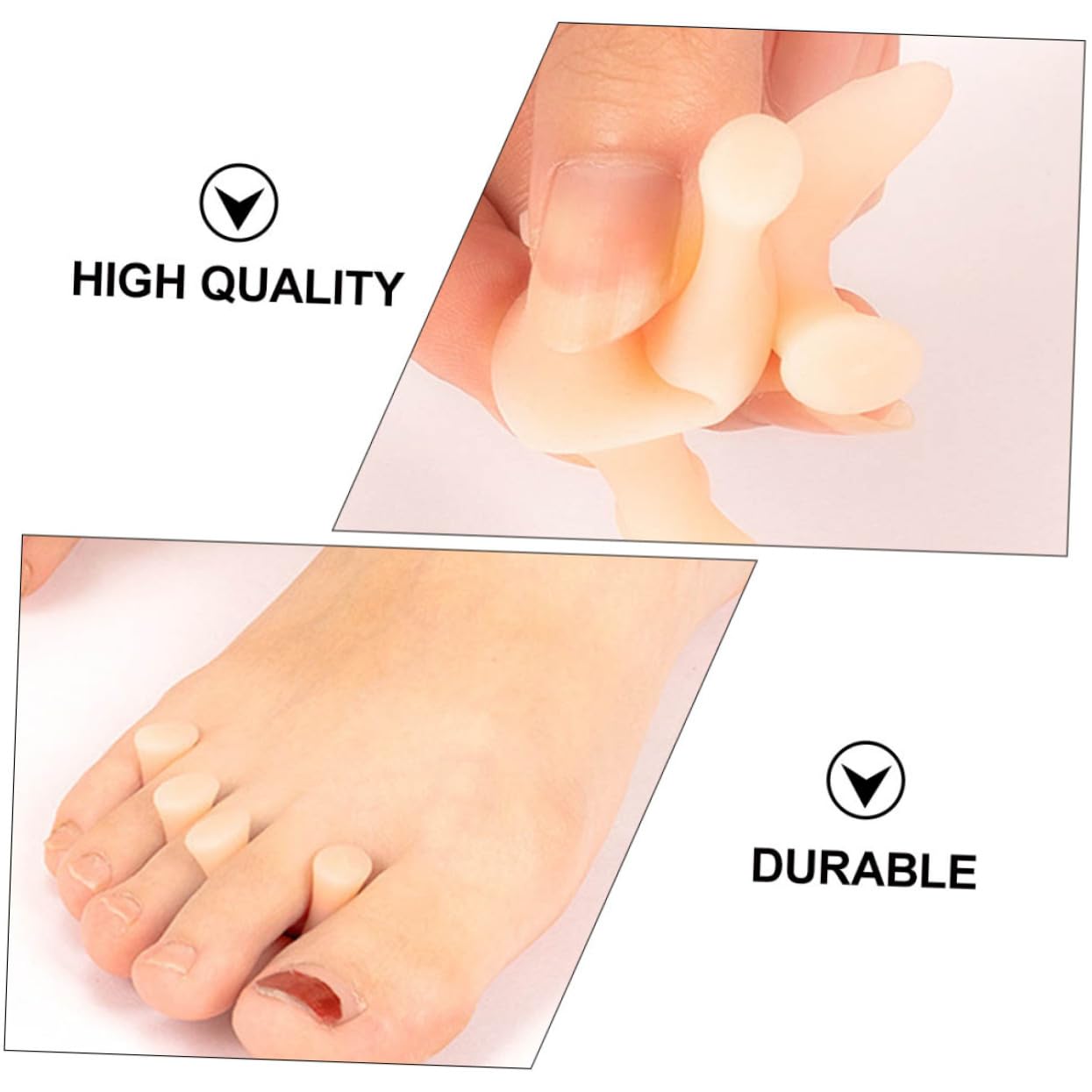 OUNONA 5-Piece Toe Separators Set Hallux Abduction Skin-Friendly Gel Toe Protectors Bunion Relief for Everyday Use