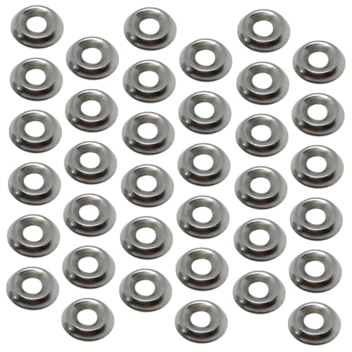 FRCOLOR 100pcs 304 Stainless Steel Fisheye-Shaped Washers Cup Gaskets Sturdy Bolt Screw Fixing Washers for Industrial and Mechanical Use