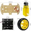 DIY 4WD Smart Robot Chassis Kit, Robot Smart Car with Speed Encoder Battery Box 4 Wheels Robotics Kit for Adults (4WD Robot Car)