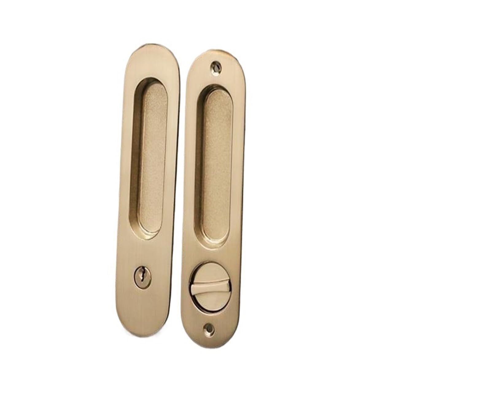 Serrure de porte coulissante à bouton-poussoir plat pour gagner de la place
