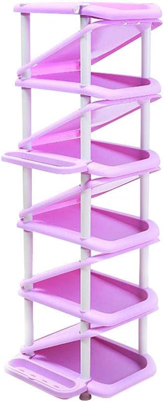 靴収納タワーキャビネット 様々な列 プラスチック傘スタンドオーガナイザー 最大11足の靴(パープル)シューズラック用