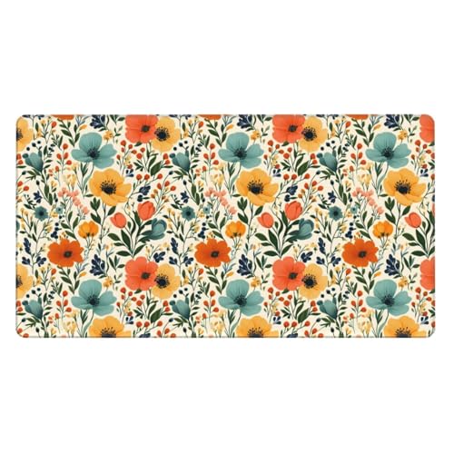 Tapis de souris pour ordinateur portable grand format et sous-main étendu en caoutchouc