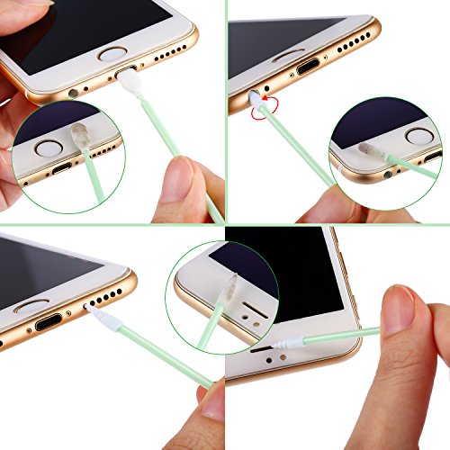 12 PCS Cell Phone Cleaning Kit, USB Charging Port, Headphone Jack Cleaner and Anti Dust Plugs, Compatible with iPhone 7/8/ X/XS/XR/ 11/12/13, Samsung, LG, HUAWEI and Other Android Devices