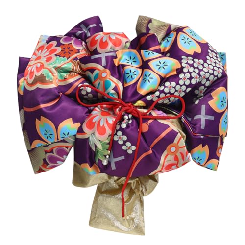 CAMDOM Japanese Kimono Pre Tied Oversized Bow Sakura Obi Belt