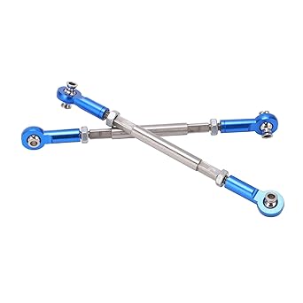 Steering Link Rod Tie Rods, Corrosion Resistant Durable Stainless Steel Metal Steering Link Rod Tie Rods for 1/7 RC Car for Unlimited Desert Racer