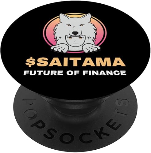 Future Of Finance, Saitama Inu Coin Token Men Crypto Hodl PopSockets Swappable PopGrip