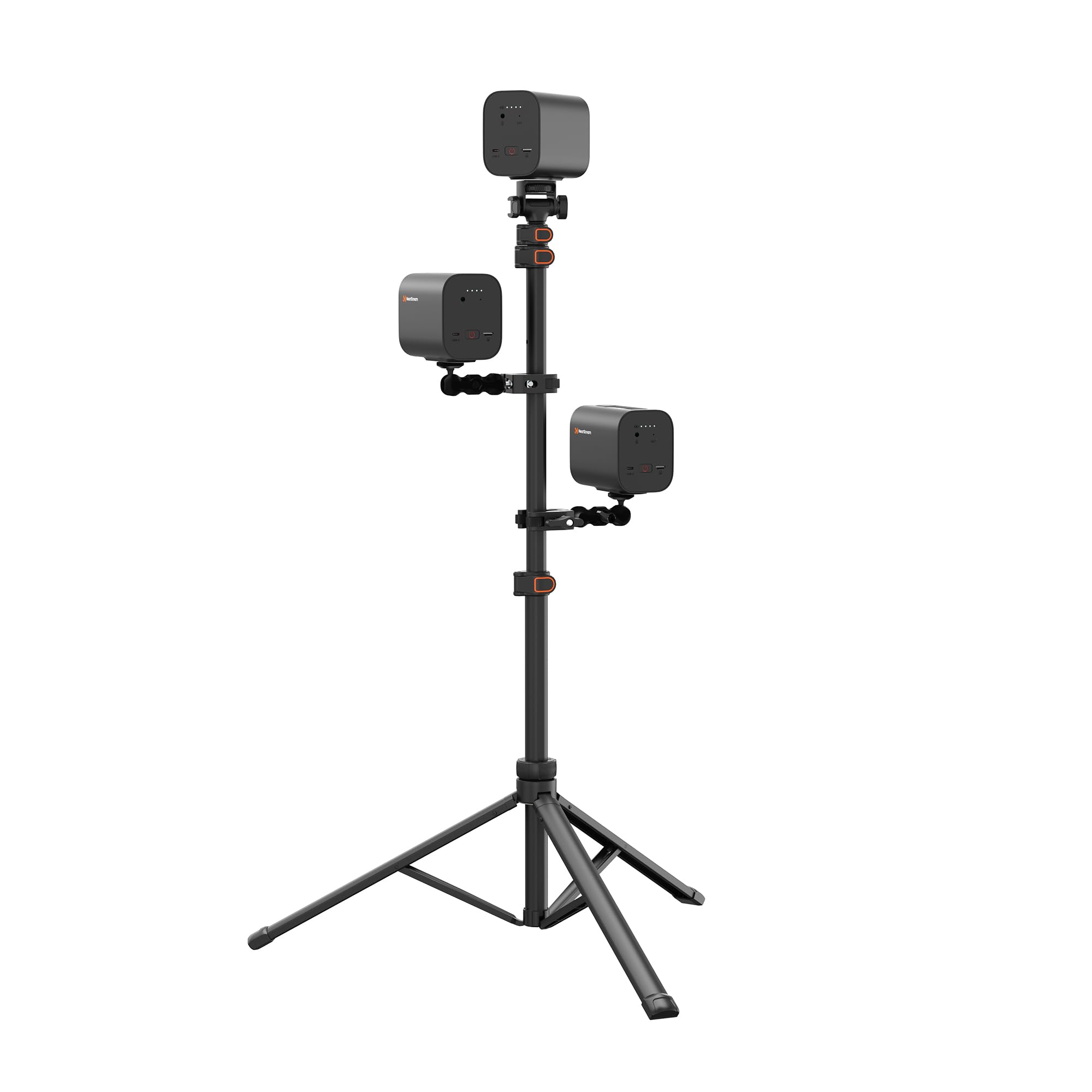 NearStream VM20 4K-Streaming-Kamera-Set mit Kabelanschluss, Stativ und 2 Super-Klemmen, 40-facher Hybrid-Zoom, Multi-Kamera-Paket für Podcasts, Gottesdienste, Interviews und Zoom
