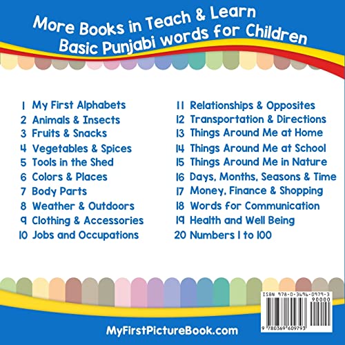 My First Punjabi Colors & Places Picture Book with English Translations: Bilingual Early Learning & Easy Teaching Punjabi Books for Kids (Teach & Learn Basic Punjabi words for Children) - Thumbnail 2