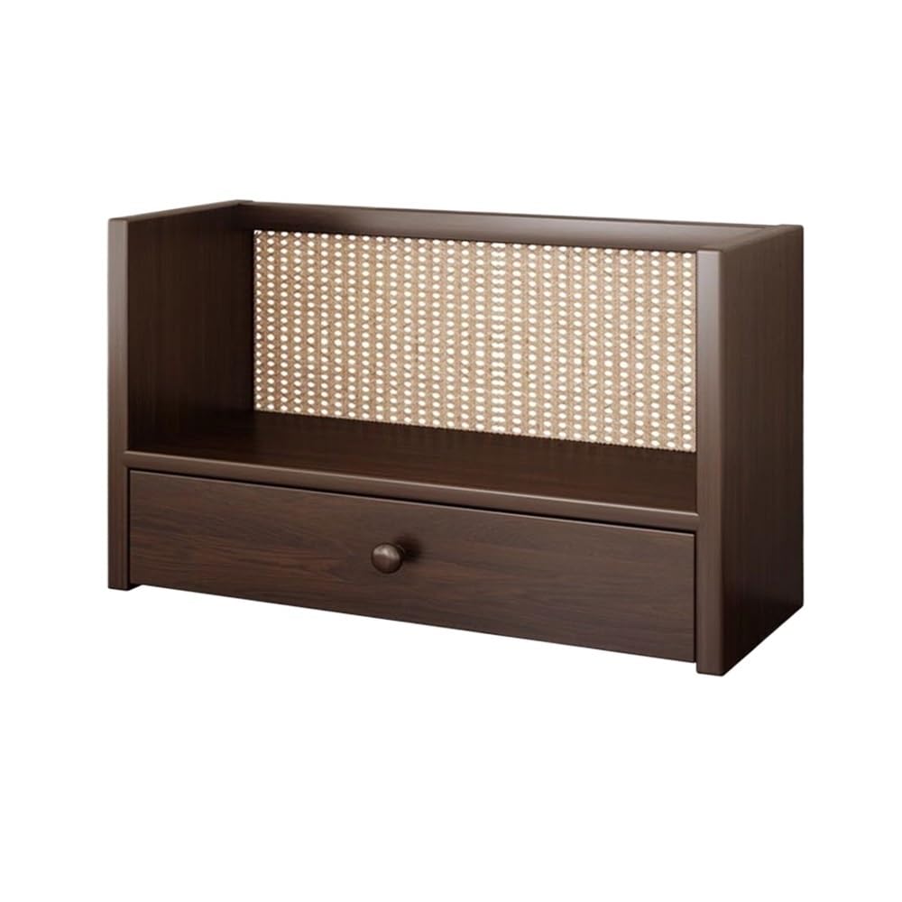 Estantería pequeña Organizador de archivos de escritorio de madera, con estante de almacenamiento de un solo cajón, organizador apilable multiusos, for la oficina de la escuela en casa Estante de exhi
