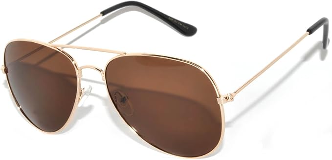 brown aviator glasses